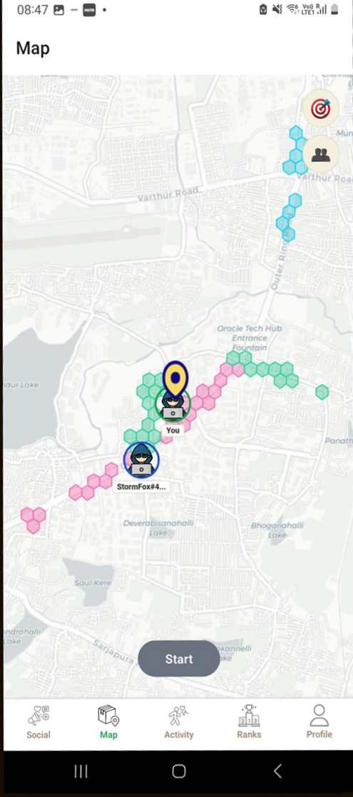 TERREX live map screenshot